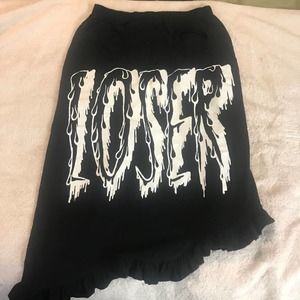 RARE Daniel Palillo Loser Asymmetric Ruffle Skirt